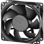 8000604241 MC001590, DC Axial Fan, 12 V, Square, 80 mm, 32 mm, Ball Bearing, 59.4 CFM Hirschmann