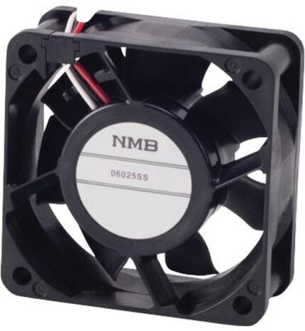8008680881 06025SS-24R-AT-D0, Fan Tubeaxial 24VDC Square - 60mm L x 60mm H Sleeve 30.0 CFM (0.840m³/min) 3 Wire Leads Hirschmann