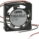 8019900859 F16EA-03LLC /E, Fan Tubeaxial 3.3VDC Square - 16mm L x 16mm H Sleeve 0.424 CFM (0.012m³/min) 2 Wire Leads Hirschmann