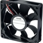 8008715655 08020SA-12M-AL-00, Fan Tubeaxial 12VDC Square - 80mm L x 80mm H Ball 40.0 CFM (1.12m³/min) 3 Wire Leads Hirschmann