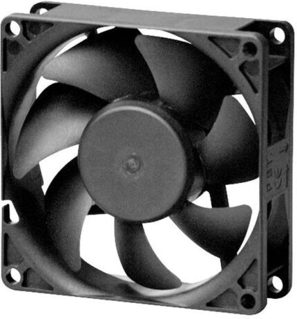 8001525610 MC002708, DC Axial Fan, 12 V, Square, 80 mm, 25 mm, Vapo Bearing, 37 CFM Hirschmann