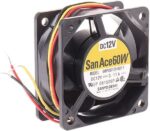 8008776431 9WP0612H4011, DC Fans DC Axial Fan, 60x60x25mm, 12VDC, 18.7CFM, Splash Proof, Ribless, Tach, IP68 Hirschmann — изображение 3