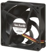 8008665645 9S0912F4011, Fan Tubeaxial 12VDC Square - 92mm L x 92mm H Ball 44.5 CFM (1.25m³/min) 3 Wire Leads Hirschmann — изображение 2