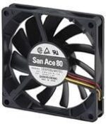8057726708 Вентилятор Sanyo Denki San Ace 80 109P0824H701 24V DC 0.1A 80X15 3pin Hirschmann — изображение 2