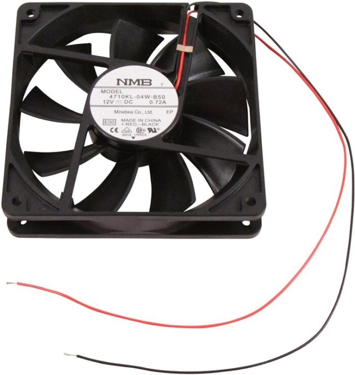 8005970228 4710KL-04W-B59-E00, Fan Tubeaxial 12VDC Square - 119mm L x 119mm H Ball 114.7 CFM (3.21m³/min) 3 Wire Leads Hirschmann — изображение 2