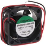 8007034283 EF40201B1-000U-A99, Вентилятор осевой, 12В DC, 40x40x20мм, подшипник качения, 15,12куб.м/ч, 26,5дБА Hirschmann — изображение 2