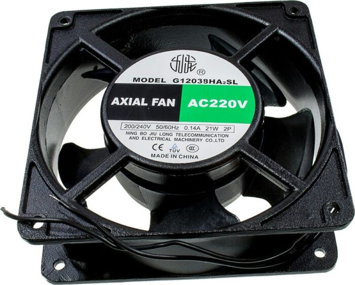 8126048845 G12038HA2SL-5P, вентилятор 220В провода 120х120х38мм 5лопастей подшипник скольжения Hirschmann — изображение 3
