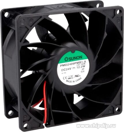 9000501824 PMD2409PMB1-A(2).GN, Вентилятор: DC; осевой; 24VDC 92x92x38мм; 204,21м3/ч; 57,6дБА Hirschmann