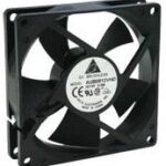 8005982563 AUB0912VH-CX09, Fan Tubeaxial 12VDC Square - 92mm L x 92mm H Superflo 67.8 CFM (1.90m³/min) 4 Wire Leads Hirschmann
