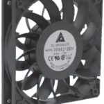 8004747210 FFB1212EH, DC Fans DC Tubeaxial Fan, 120x25.4mm, 12VDC, Ball Bearing, Lead Wires Hirschmann