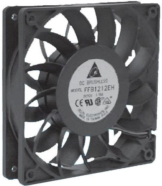 doc006307016 8004747221 FFB1224EH-F00, DC Fans DC Tubeaxial Fan, 120x25.4mm, 24VDC, Ball Bearing, 3x Lead Wires, Tachometer Hirschmann — изображение 1