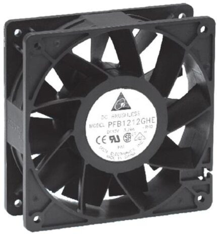 8004574131 PFB1224UHE-T50F, DC Fans Fan, 120x38mm, 24VDC, 252.85CFM, Ball, 3Leads, Lock Rotor Sensor, Tach, IP55 Hirschmann