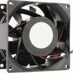 8005493927 OD8038-24HBIP68, DC Fans DC Axial Fan, 80x80x38mm, 24VDC, 71CFM, 7.2W, 49dBA, Ball, Wire, IP68 Hirschmann