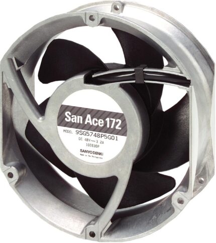 8003812383 9SG5748P5H01, DC Axial Fan, 48 V, Rectangular with Rounded Ends, 150 mm, 51 mm, Ball Bearing, 410 CFM Hirschmann