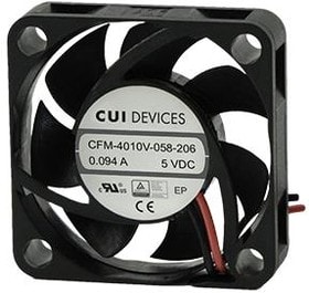 8004803703 CFM-4010V-150-157-20, DC Fans 12Vdc 0.38W 5.4CFM DC Axial 40x10mm TS Hirschmann