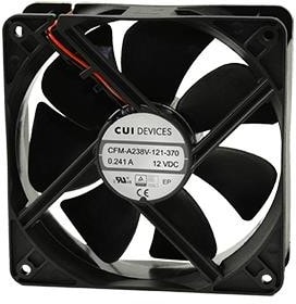 8004803775 CFM-A225V-131-445, DC Fans 12Vdc 4.2W 108.2CFM DC Axial 120x25mm Hirschmann