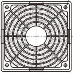 8007331054 109-1000F13, Fan Accessories 120mm Resin Fan Filter Kit (13PPI), Includes: 1 Guard, 1 Filter, 1 Cover Hirschmann