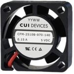 8004803691 CFM-2510B-070-140, DC Fans dc axial fan, 25 mm square, 10 mm, 4.5-5.5 Vdc, 0.4 W, 7000 RPM, 1.35 CFM, AR Hirschmann