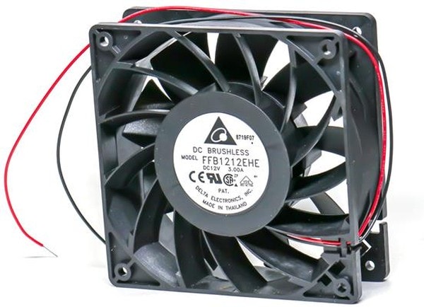 doc006581753 8004663542 FFB1212EHE-F00, DC Fans DC Tubeaxial Fan, 120x38mm, 12VDC, Ball Bearing, 3x Lead Wires, Tachometer Hirschmann — изображение 1