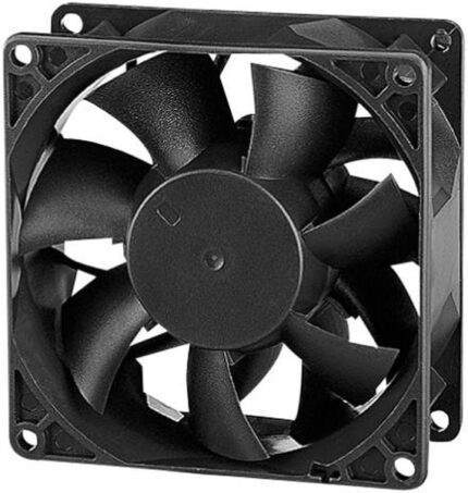 8004788949 PMD1209PMB4-A.(2).GN, DC Fans Axial Fan, 92x92x38mm, 12VDC, 75.1CFM, 0.3"H2O, Ball, Wire, Auto Restart Hirschmann