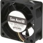 8005929525 9S0612F4011, Fan Tubeaxial 12VDC Square - 60mm L x 60mm H Ball 17.3 CFM (0.484m³/min) 3 Wire Leads Hirschmann