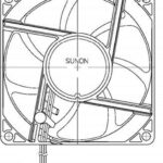 8004788804 GF92251B1-000U-AC9, DC Fans Axial Fan, 92x92x25mm, 12VDC, 75CFM, 0.35"H2O, Ball, Wire, Auto Restart, IP56 Hirschmann