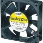 8004744756 9WS0924M401, DC Fans DC Axial Fan, 92x92x25mm, 24VDC, 35.7CFM, 1.44W, 27dBA, Splash Proof, Tach, IP54 Hirschmann