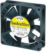 8004744752 9WS0924F401, DC Fans DC Axial Fan, 92x92x25mm, 24VDC, 41.7CFM, 1.68W, 30dBA, Splash Proof, Tach, IP54 Hirschmann