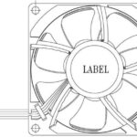 8004747491 QFR0812UH-CX14, DC Fans Fan, 80x25mm, 12VDC, 70.24CFM, 6.6W, Ball, 4Leads, Lock Rotor Sensor, Tach/PWM Hirschmann