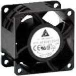 8005781850 AFB0612HHE-T500, Fan Tubeaxial 12VDC Square - 60mm L x 60mm H Ball 46.2 CFM (1.29m³/min) 2 Wire Leads Hirschmann
