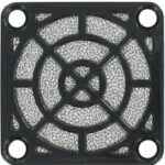 8005880222 09150-F/45, 40mm Sq Fan Filter Guard Assembly Plastic 3 Rings Hirschmann