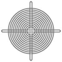 8008639035 109-619E, 160mm Sq Fan Finger Guard Nickel, Chrome Plated 12 Rings Hirschmann