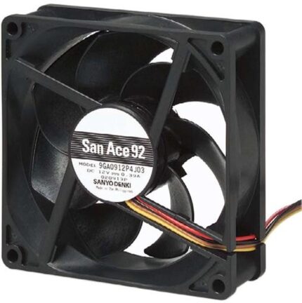 8007480987 9HV0912P4G0011, DC Fans Fan, 92x92x25mm, 12VDC, 118CFM, High Static Pressure/Airflow, Ribless, Tach/PWM Hirschmann