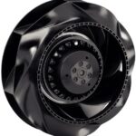 8004985808 R2E190-RA50-21, Blowers & Centrifugal Fans AC Centrifugal Fan, 190x68.5mm Round, 115VAC, 341.4CFM, 70W, 60dBA, RadiCal Hirschmann