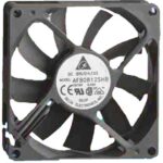 8006588455 AFB0812VHB-F00, Fan Tubeaxial 12VDC Square - 80mm L x 80mm H Ball 39.2 CFM (1.10m³/min) 3 Wire Leads Hirschmann