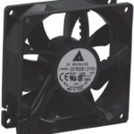 8008655129 QFR0812SH-F00, Fan Tubeaxial 12VDC Square - 80mm L x 80mm H Ball 54.6 CFM (1.53m³/min) 3 Wire Leads Hirschmann