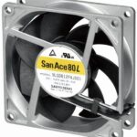 8020675297 9LG0824P4G001, DC Fans Axial, 80x80x25mm, 24VDC, 0.3mmAq, Ribless, Long Life 180Khr, 4xWire, Tach/PWM Hirschmann