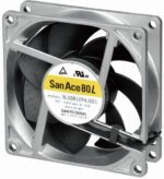 8007834711 9LG0812P4G001, DC Fans Axial, 80x80x25mm, 12VDC, 0.3mmAq, Ribless, Long Life 180Khr, 4xWire, Tach/PWM Hirschmann