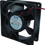 8005873523 FAD1-12038CBLW12, Fan Tubeaxial 12VDC Square - 120mm L x 120mm H Ball 71.6 CFM (2.00m³/min) 2 Wire Leads Hirschmann