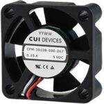 8004803696 CFM-3010B-0130-373, DC Fans dc axial fan, 30 mm square, 10 mm, 4.5-5.5 Vdc, 1.9 W, 13000 RPM, 4.1 CFM, AR Hirschmann