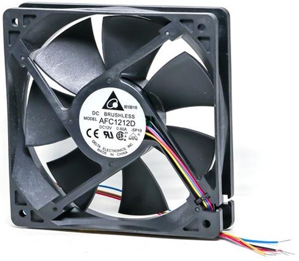 doc006835962 8004746911 AFC1212D-SP19, DC Fans Fan, 120x25mm, 12VDC, 89.7CFM, 3.84W, 0.32A, 46dBA, Ball, 4-Leads, Tach/PWM Hirschmann — изображение 1