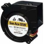 8005415571 9W1BM12P2H001, Blowers & Centrifugal Fans DC Blower, 97x33mm, 12VDC, 38.5CFM, Splash Proof, Ribless, Ball, Tach/PWM, IP68 Hirschmann