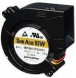 8005415571 9W1BM12P2H001, Blowers & Centrifugal Fans DC Blower, 97x33mm, 12VDC, 38.5CFM, Splash Proof, Ribless, Ball, Tach/PWM, IP68 Hirschmann