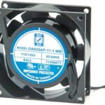 8004628153 OA825AP-11-2TB, AC Fans Axial Fan, 80x80x25mm, 115VAC, 18CFM, 6W, 24dBA, 2300RPM, Ball, Lead Wires Hirschmann