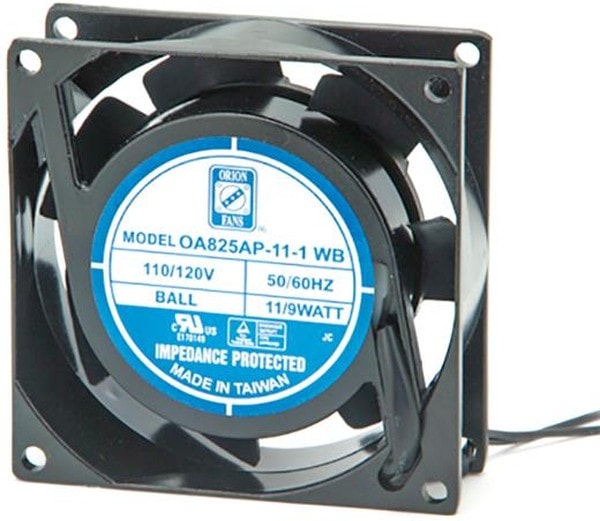 doc006920888 8004628153 OA825AP-11-2TB, AC Fans Axial Fan, 80x80x25mm, 115VAC, 18CFM, 6W, 24dBA, 2300RPM, Ball, Lead Wires Hirschmann — изображение 1