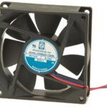 8006199132 OD8025-05LB, DC Fans DC Fan, 80x80x25mm, 5VDC, 22CFM, 21dBAA, Ball Bearing, Lead Wires Hirschmann