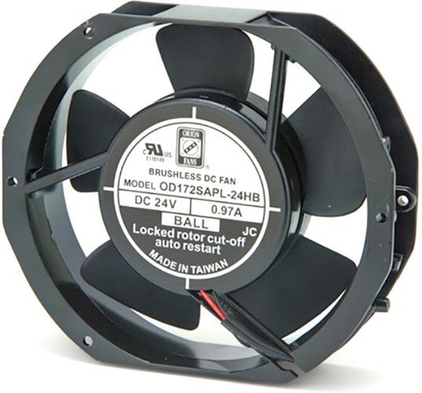 doc006922132 8008710234 OD172SAPL-24HB, Fan Tubeaxial 24VDC Rectangular/Rounded - 172mm L x 150mm H Ball 225.0 CFM (6.30m³/min) 2 Wire Leads Hirschmann — изображение 1