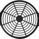 8005853590 G172P, 172mm Dia Fan Grill Guard - Flat Acrylonitrile Butadiene Styrene (ABS) Self Extinguishing Hirschmann