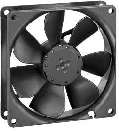 8004985138 3412NGHH, DC Fans DC Tubeaxial Fan, 92x92x25mm, 12VDC, 60CFM, 3.2W, 39dBA, 3250RPM, Sintec Bearing Hirschmann