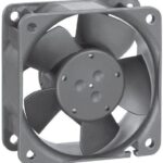 8004985411 612NHU-181, DC Fans DC Tubeaxial Fan, 60x60x25mm, 12VDC, 25.3CFM, 1.8W, 37dBA, 5600RPM, Ball, IP68 Hirschmann